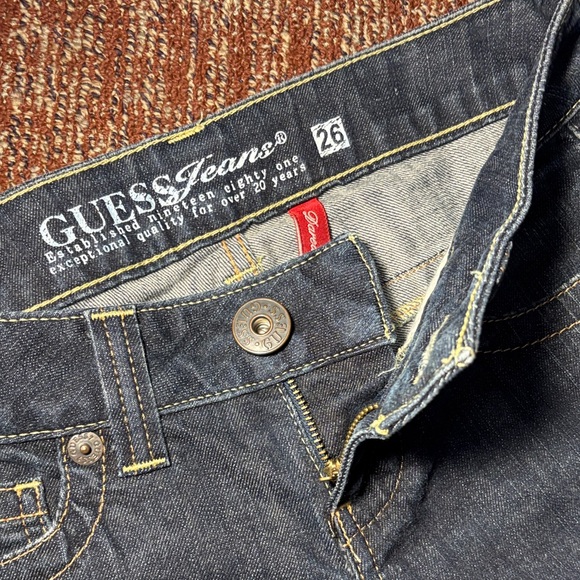 Guess vintage daredevil boot low rise dark wash denim women’s 26 - Picture 11 of 16